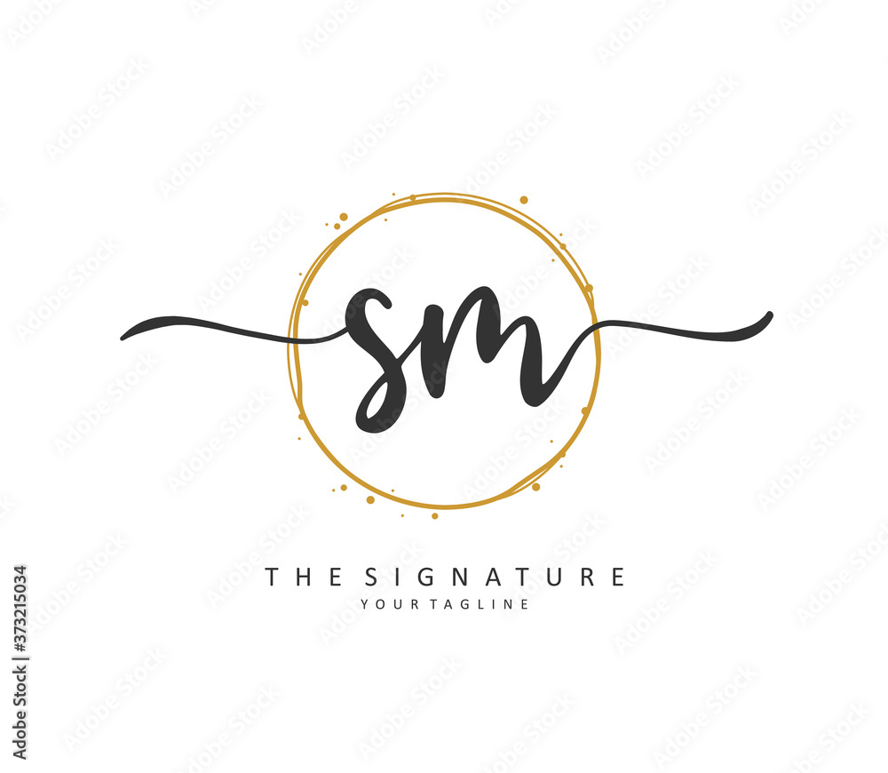 S M SM Initial letter handwriting and signature logo. A concept handwriting initial logo with template element. S M SM Initial letter handwriting and signature logo. A concept handwriting initial logo with template element.