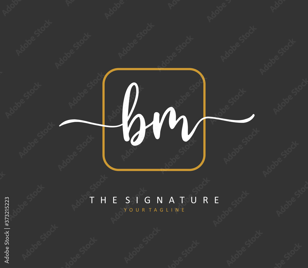B M BM Initial letter handwriting and signature logo. A concept handwriting initial logo with template element. B M BM Initial letter handwriting and signature logo. A concept handwriting initial logo with template element.