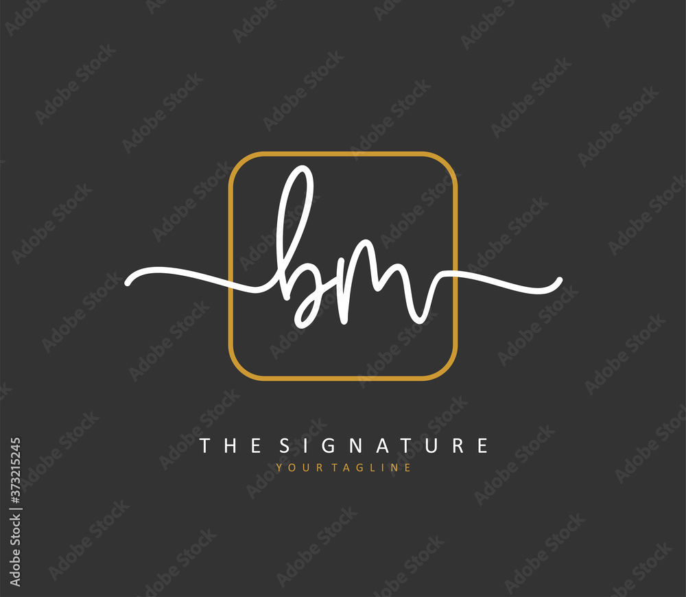 B M BM Initial letter handwriting and signature logo. A concept handwriting initial logo with template element. B M BM Initial letter handwriting and signature logo. A concept handwriting initial logo with template element.