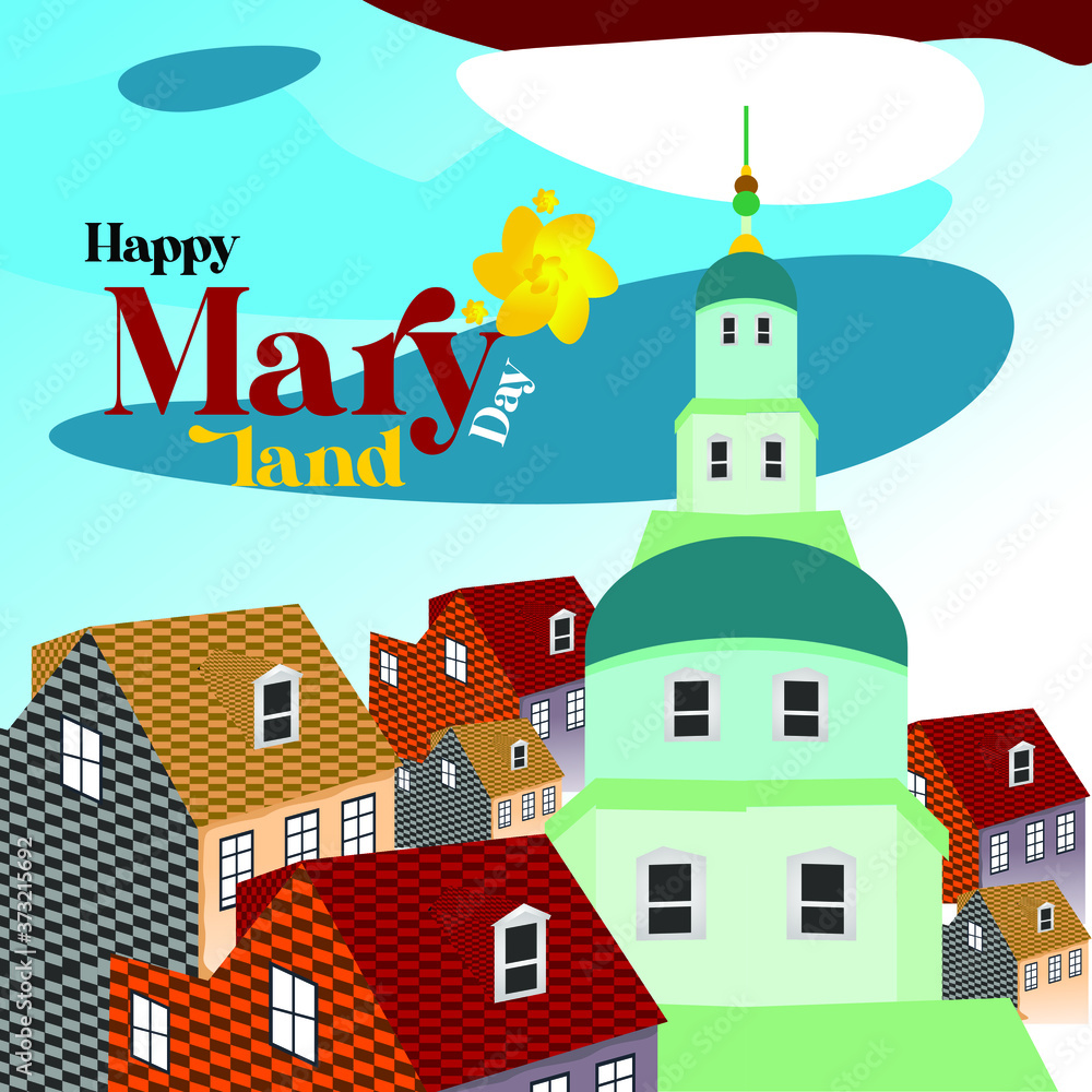 Happy Maryland Day Creative Design