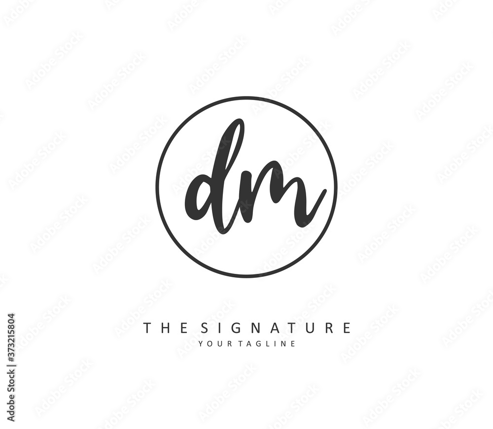 D M DM Initial letter handwriting and signature logo. A concept handwriting initial logo with template element. D M DM Initial letter handwriting and signature logo. A concept handwriting initial logo with template element.