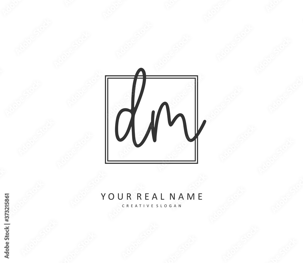 D M DM Initial letter handwriting and signature logo. A concept handwriting initial logo with template element. D M DM Initial letter handwriting and signature logo. A concept handwriting initial logo with template element.