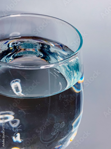 Closeup shot of a glass of water photo