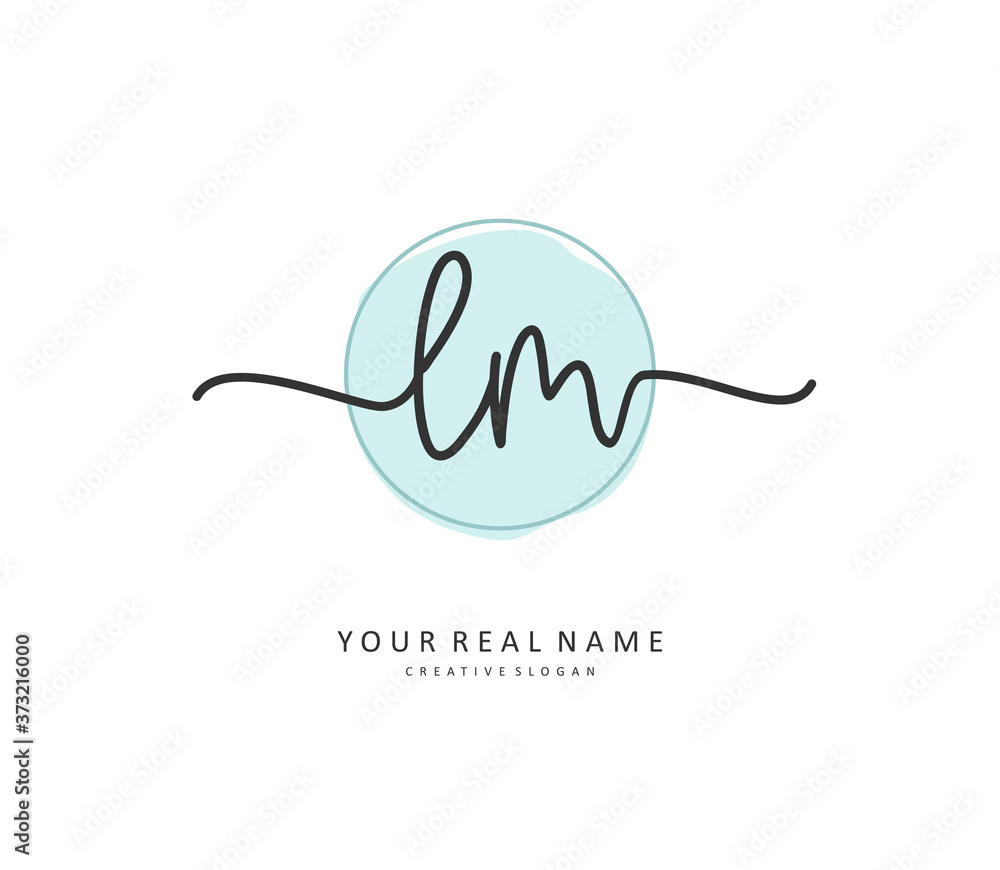 L M LM Initial letter handwriting and signature logo. A concept handwriting initial logo with template element. L M LM Initial letter handwriting and signature logo. A concept handwriting initial logo with template element.
