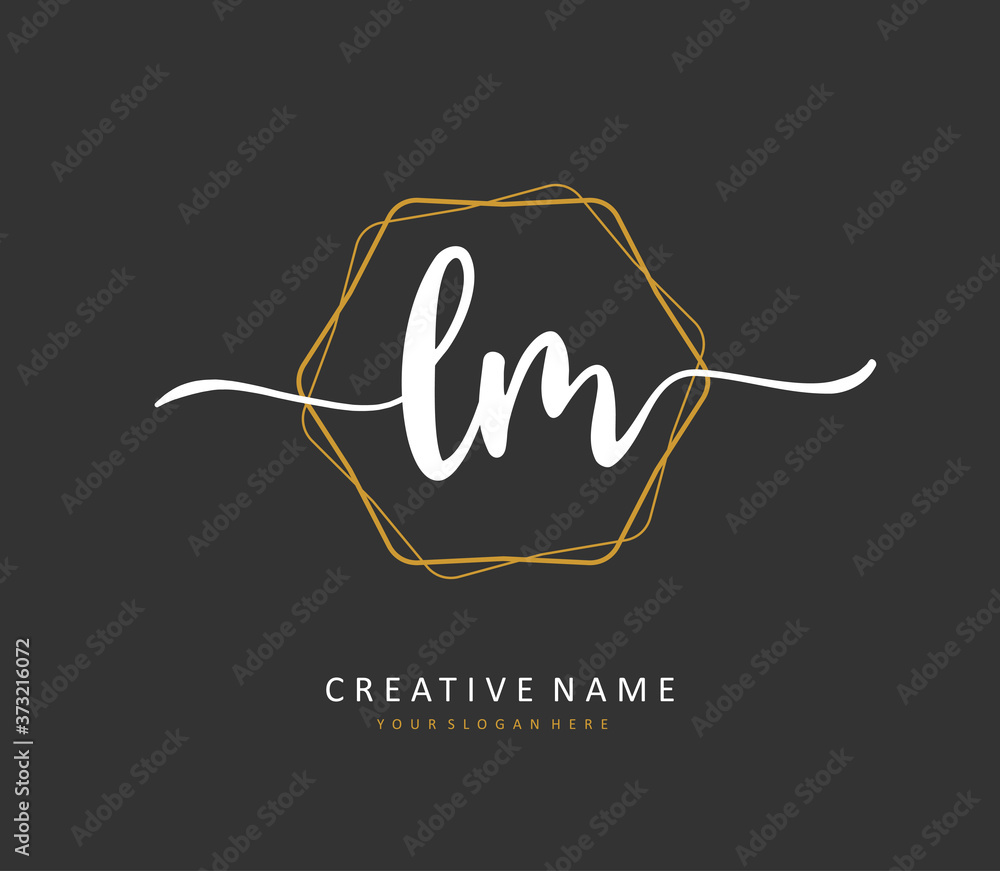 L M LM Initial letter handwriting and signature logo. A concept handwriting initial logo with template element. L M LM Initial letter handwriting and signature logo. A concept handwriting initial logo with template element.