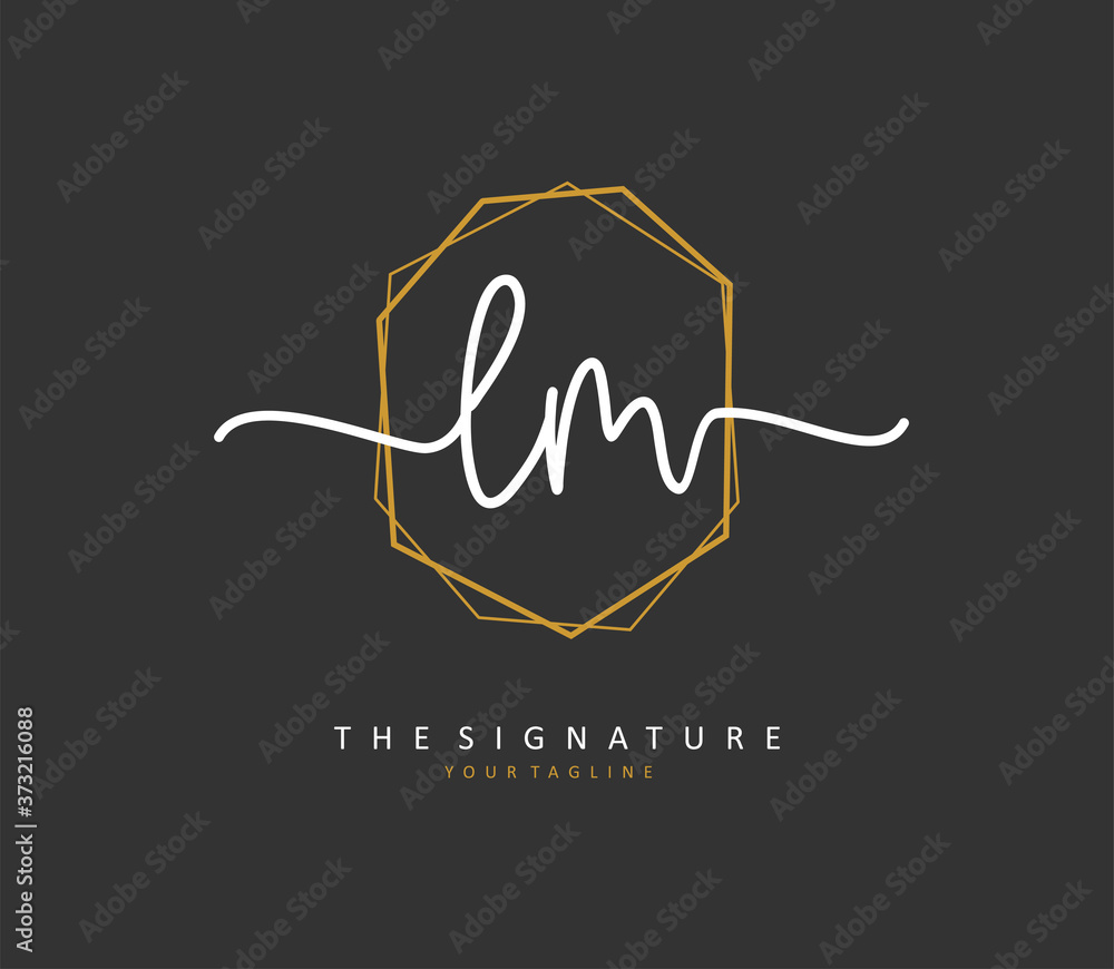 L M LM Initial letter handwriting and signature logo. A concept handwriting initial logo with template element. L M LM Initial letter handwriting and signature logo. A concept handwriting initial logo with template element.