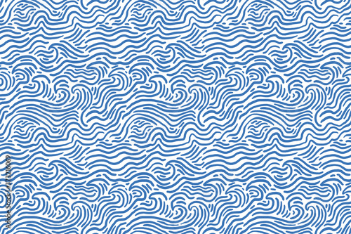 Seamless pattern with waves. Design for backdrops with sea, rivers or water texture.
