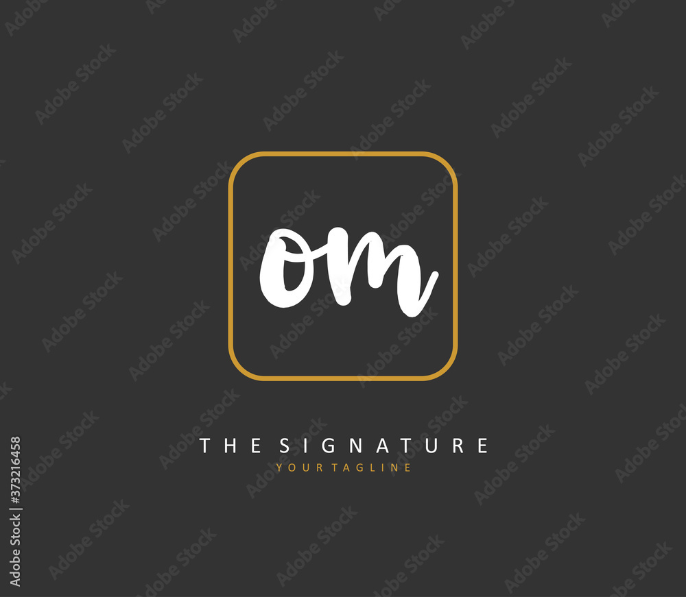 O M OM Initial letter handwriting and signature logo. A concept handwriting initial logo with template element. O M OM Initial letter handwriting and signature logo. A concept handwriting initial logo with template element.