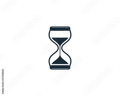 Hourglass Icon Vector Logo Template Illustration Design