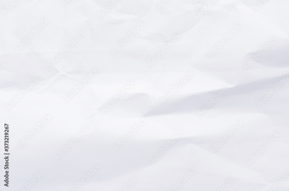 white crumpled paper texture background.	