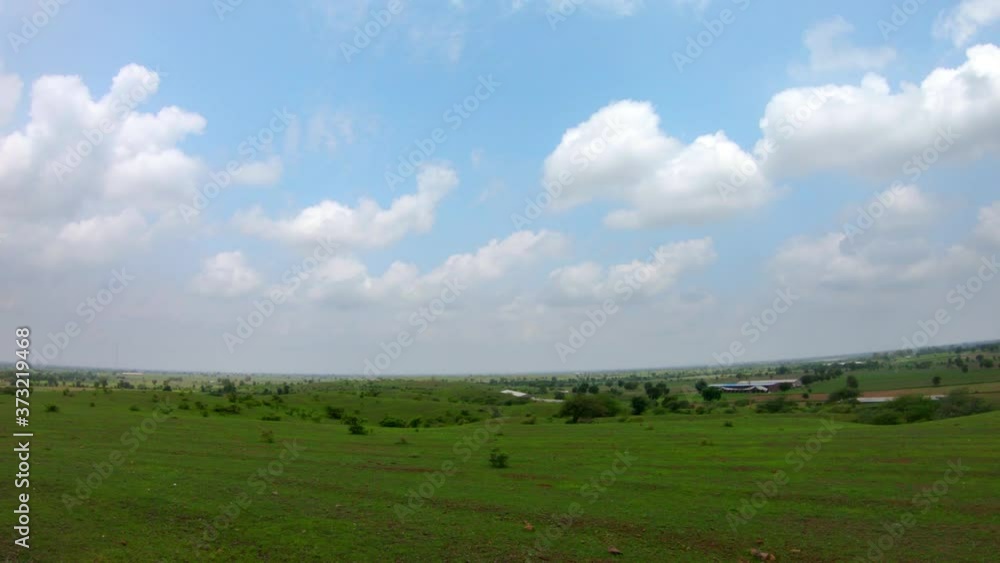 Clouds above the green hills at Wankaner, Gujarat, India Clouds above the green hills at Wankaner, Gujarat, India