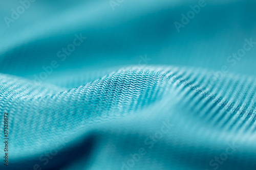 Blue fabric as an abstract background. photo