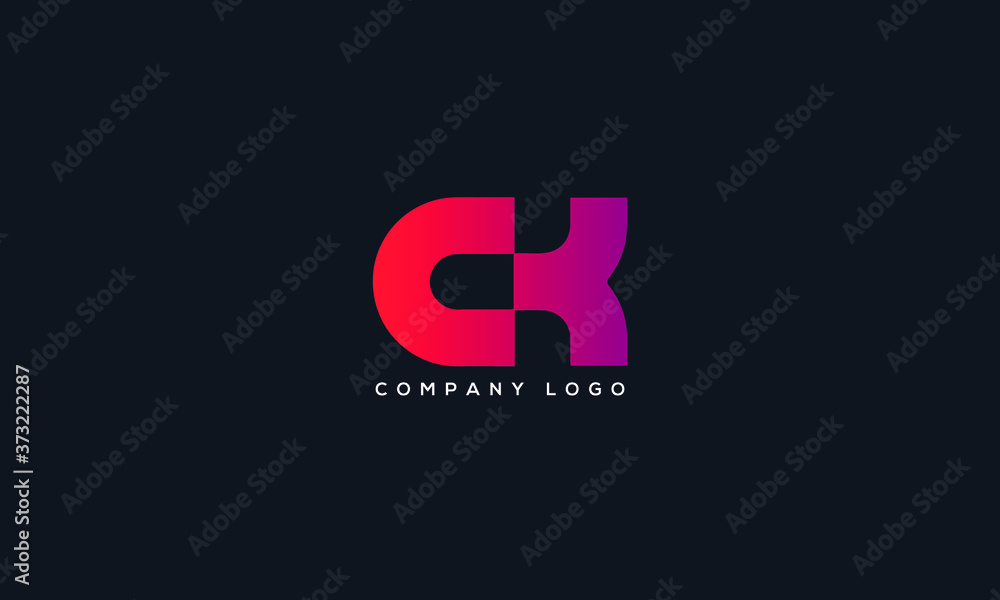 Fotografie Alphabet letter icon logo CK