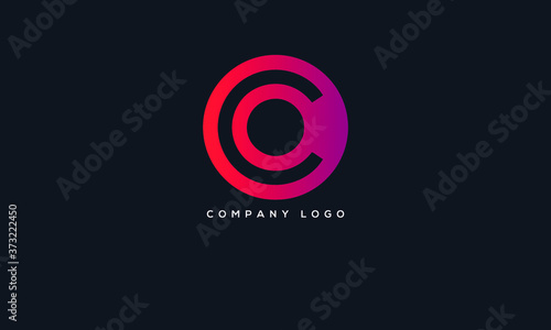 Alphabet letter icon logo CO,OC
