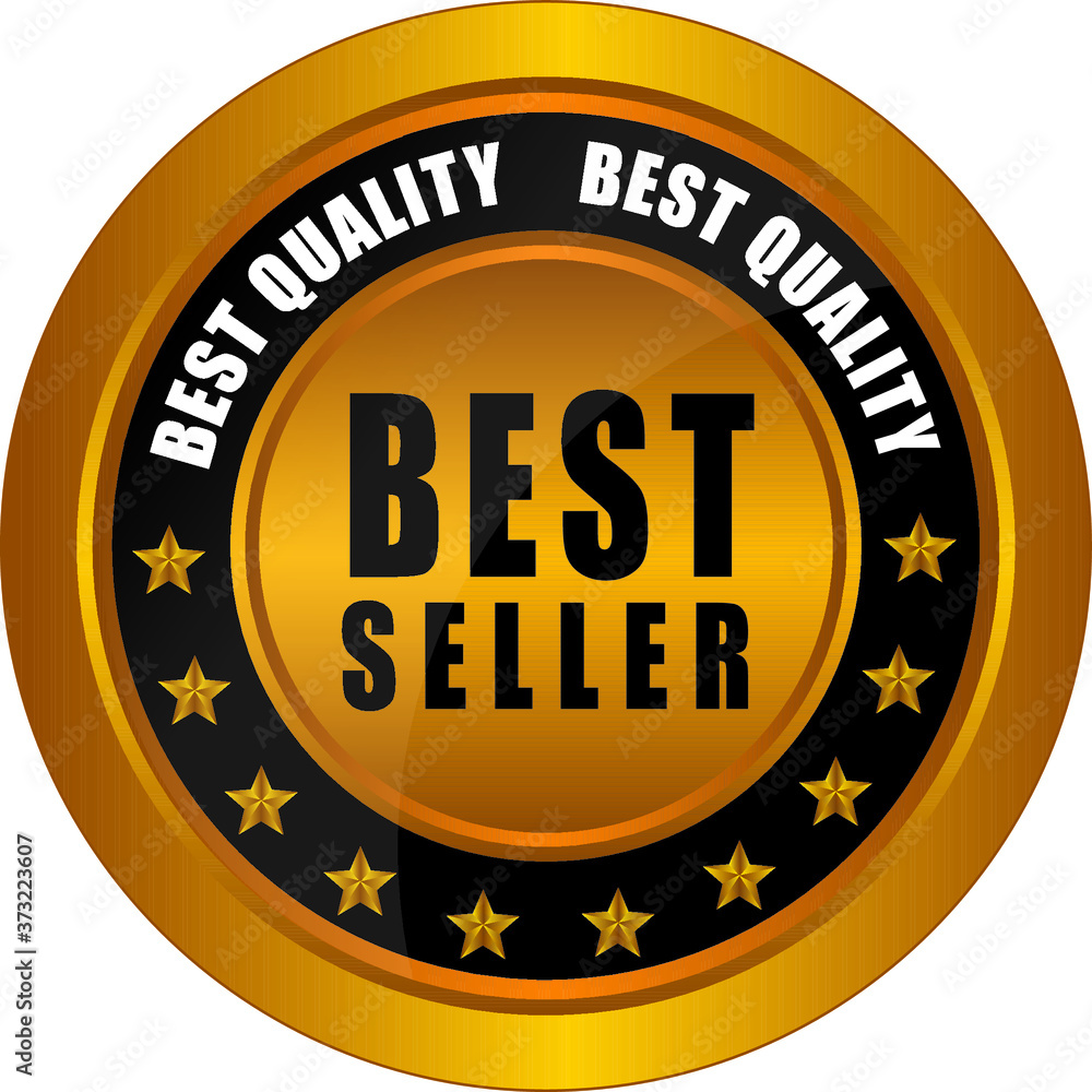 Best seller badge vector illustration for your best sold product 