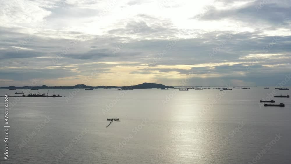 Top view of the sea with many boats
Top view of the sea with many boats