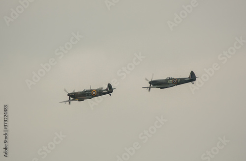 Obraz na płótnie A pair of Royal Air Force Supermarine Spitfires