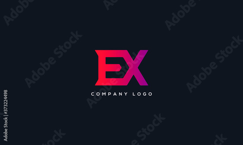 Alphabet letter icon logo EX.