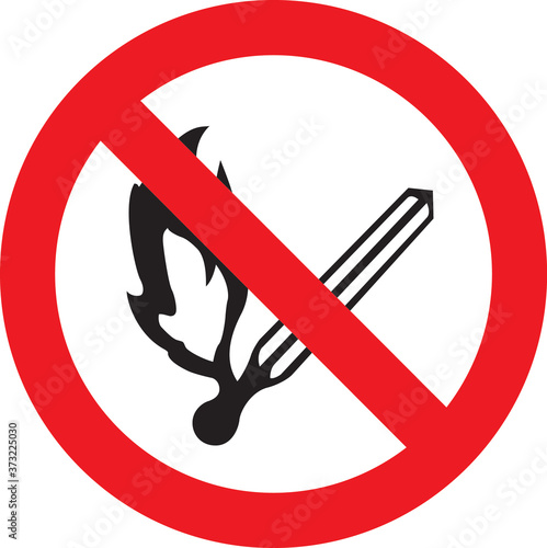 No naked flames signs and symbols