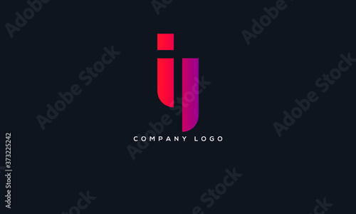 Alphabet letter icon logo IY