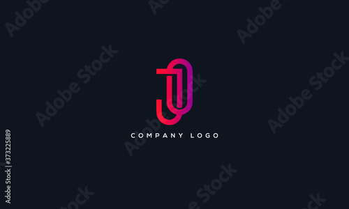 Alphabet letter icon logo JO