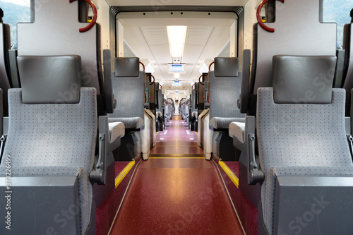 View of a train cab from the inside