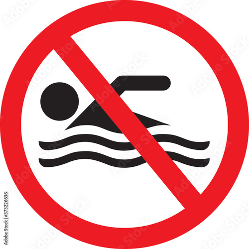 No swimming