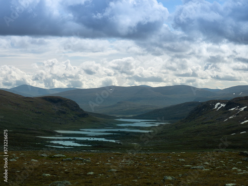 Vue des montagnes et du ciel en Suède © E.T.Renan
