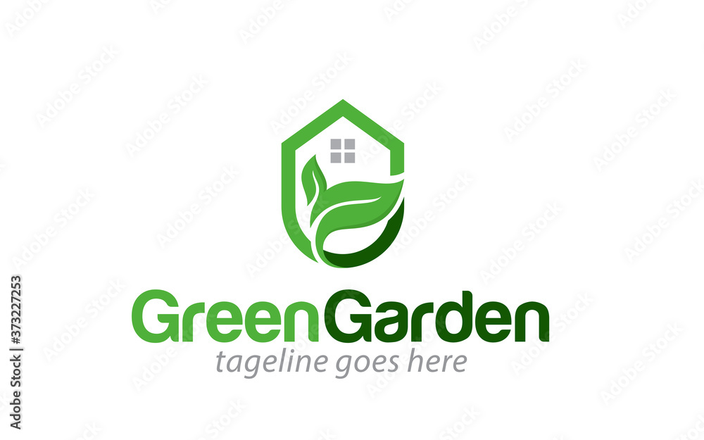 Green garden nature environment logo design template Green garden nature environment logo design template