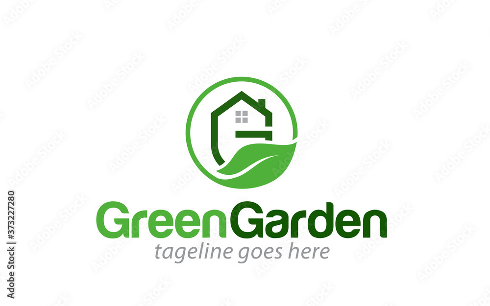 Green garden nature environment logo design template Green garden nature environment logo design template