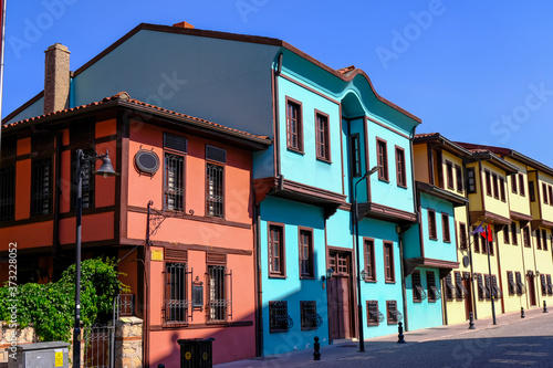 Colourful houses in the old town 