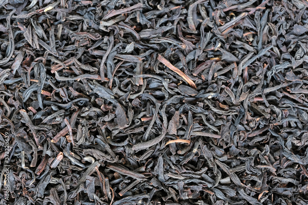 Food background of fermented dried black tea Food background of fermented dried black tea