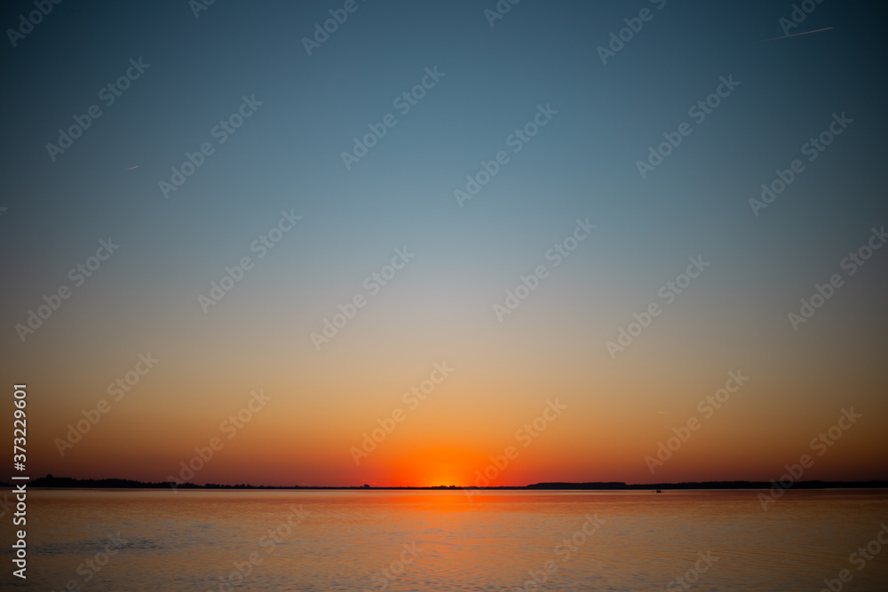 Lovely sunset lake sea sky water sun  