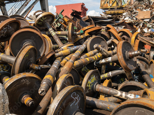 old rusty car parts