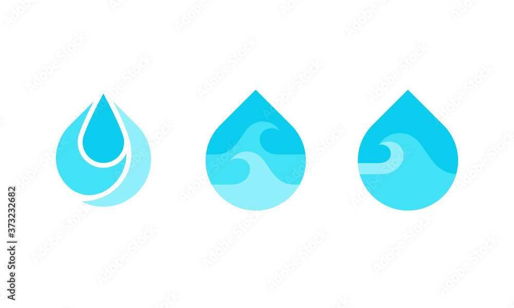 Modern drop logo design vector Modern drop logo design vector