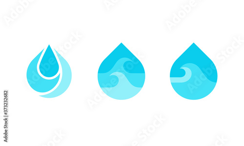 Modern drop logo design vector