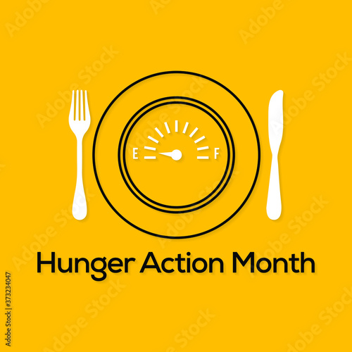 Vector illustration on the theme of Hunger action month observed each year during September.