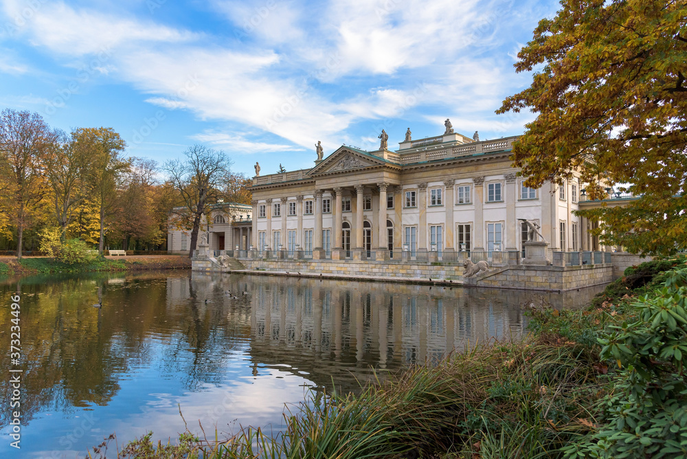 Palace on Isle in the Royal Baths Park in Warsaw