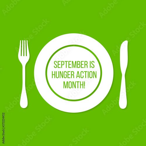 Vector illustration on the theme of Hunger action month observed each year during September.