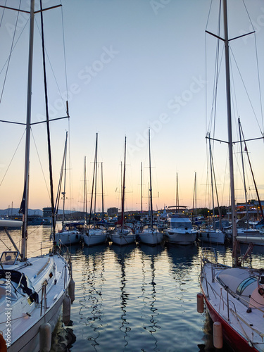 Fototapeta Naklejka Na Ścianę i Meble -  boats at sunset