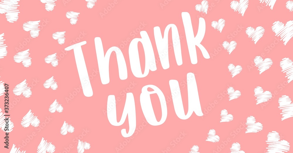 Thank You Card. Hand Written Lettering for Title, Heading, Photo Overlay, Wedding Invitation, Thank You Message. Heart shaped frame with thank you words, elegant thank you card Thank You Card. Hand Written Lettering for Title, Heading, Photo Overlay, Wedding Invitation, Thank You Message. Heart shaped frame with thank you words, elegant thank you card
