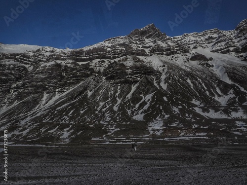 snow covered mountains