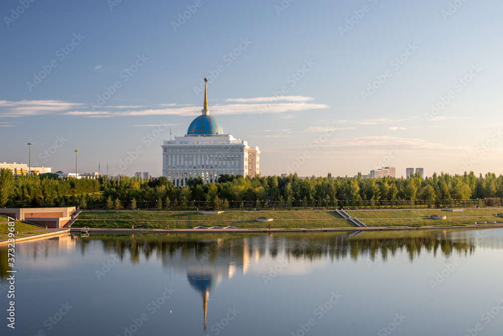 The Ak Orda Presidential Palace in Nur-Sultan, the capital of Kazakhstan.