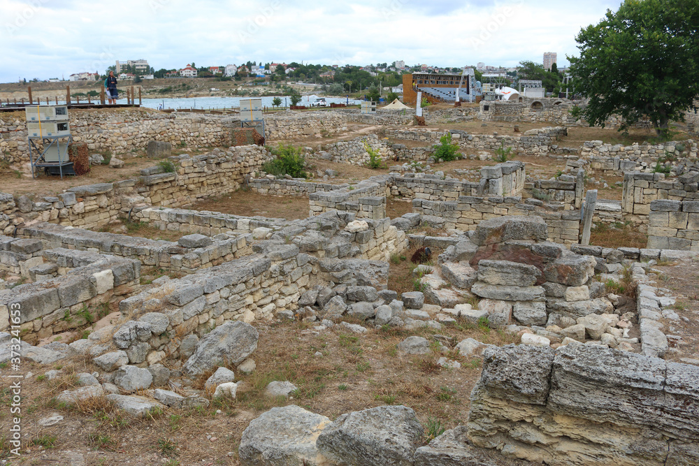 Ruins of the ancient city of Tauric Chersonesos in Sevastopol, Crimea