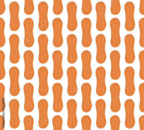 Seamless pattern peanuts on a white background