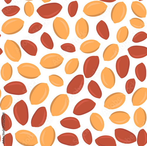 Seamless pattern peanuts on a white background eps