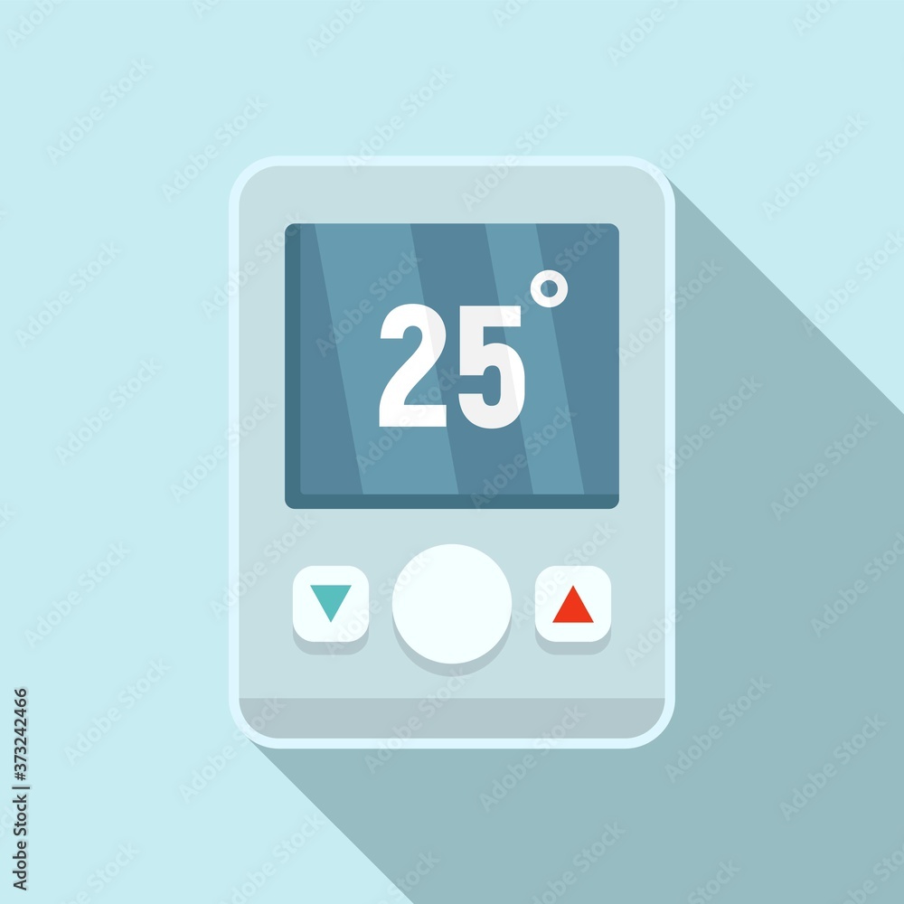 Wall climate remote control icon. Flat illustration of wall climate remote control vector icon for web design Wall climate remote control icon. Flat illustration of wall climate remote control vector icon for web design
