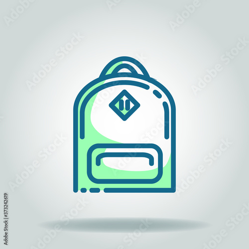 bagpack icon or logo in  twotone
