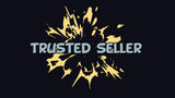trusted seller. Design concept with with 2d explosion. Promotion banner illustration