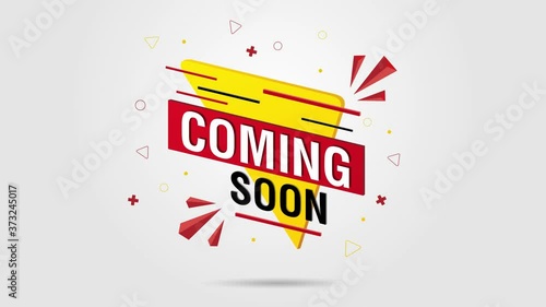 Coming Soon banner Animation for Green Screen or Color key